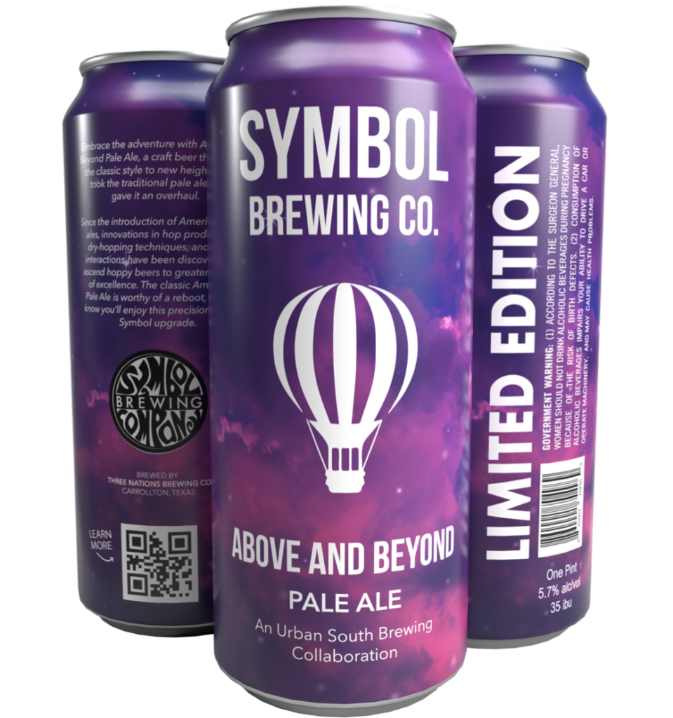 Symbol brewing Above and Beyond can design.